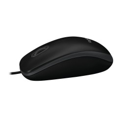 Logitech B100 Optical Wired Mouse - Ergonomic Design for Comfort & Precision - Black